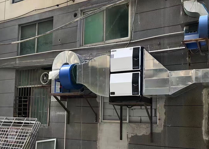 Commercial environmental protection restaurant with oil fume purifier